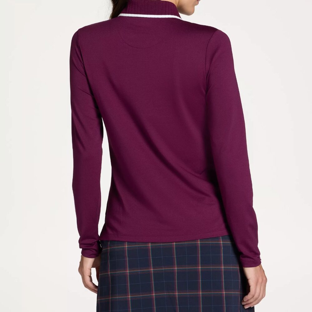 NWT Walter Hagan Clubhouse Long Sleeve Polo in Beet - Picture 2 of 9